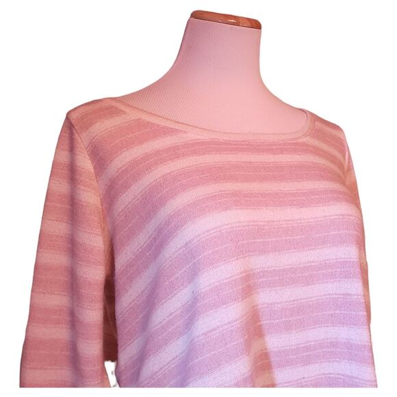 Torrid Pink Ivory Striped Long Sleeve Sweater Plus Size 2 - Picture 8 of 12
